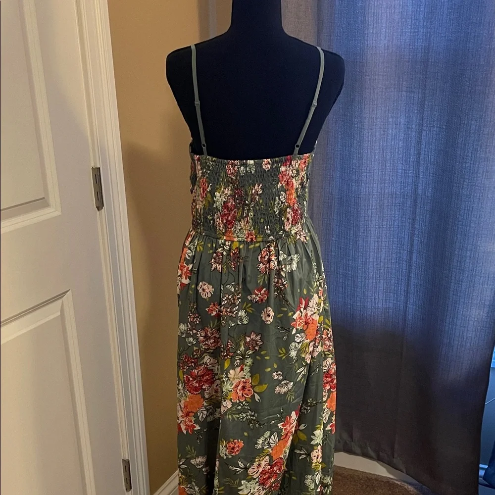 Band of the Free Floral Maxi Dress with Spaghetti Straps Size Large - Picture 4 of 7